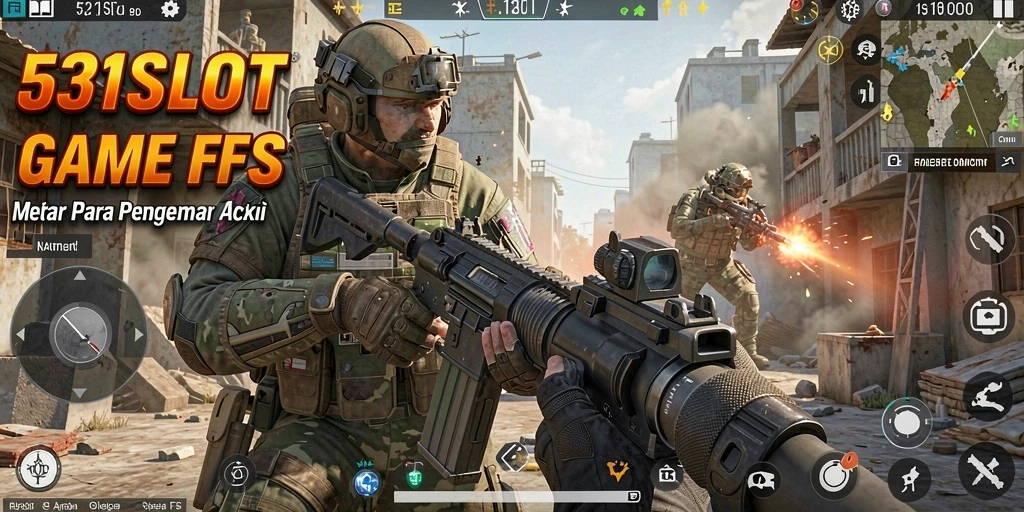 Screenshot dari gameplay mendebarkan dalam 531SLOT dengan aksi tembak-menembak.
