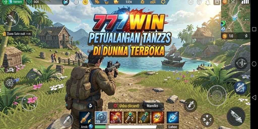 Tangkapan layar gameplay <strong>777WIN</strong> menampilkan eksplorasi dunia yang luas dan grafis yang menakjubkan.