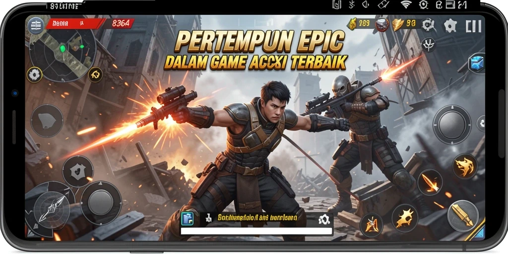 Screenshot utama 8364 menampilkan suasana pertempuran mendebarkan.