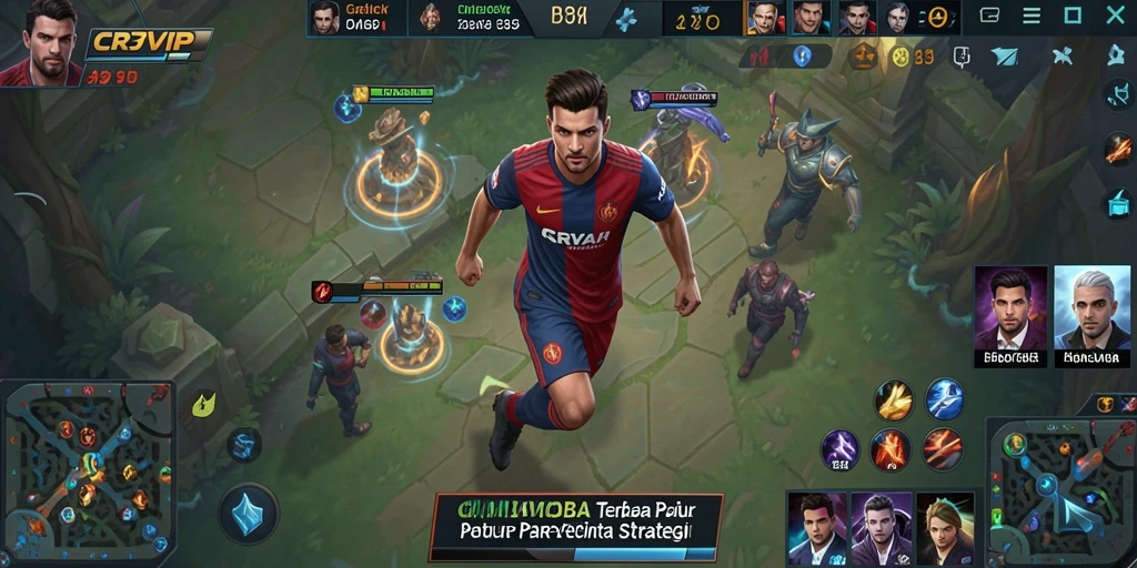 Tangkapan layar menampilkan aksi mendebarkan dalam permainan MOBA.