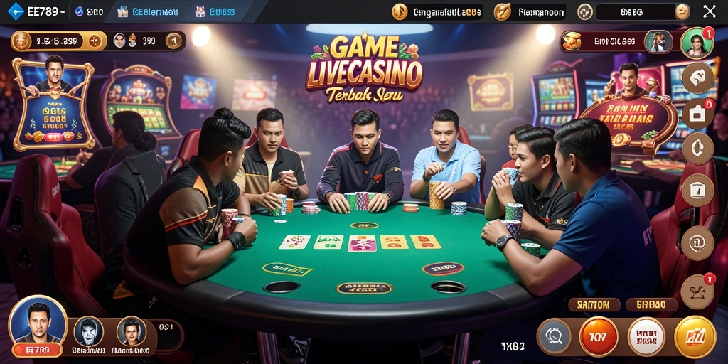 Tampilan gameplay Live Casino yang mendebarkan dan interaktif.
