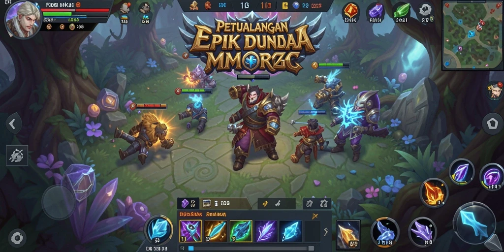Screenshot F08 menunjukkan pertempuran epik dalam gameplay MMORPG.