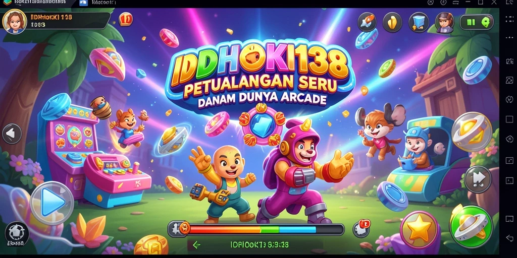Tampilan gameplay seru dalam IDRHOKI138 yang penuh warna.