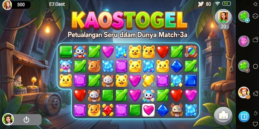 Tampilan menarik dari gameplay KAOSTOGEL di setiap level.