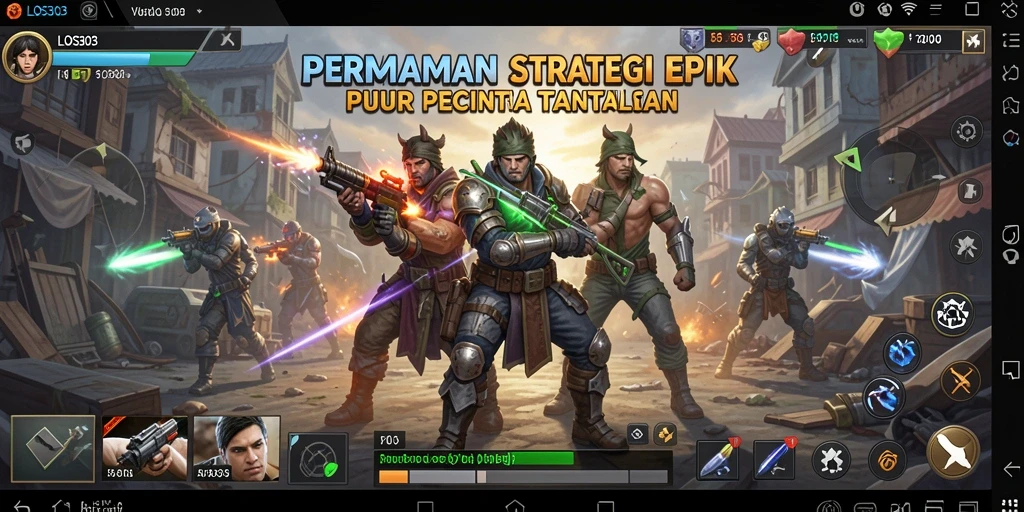 Screenshot gameplay LOS303 menampilkan pertempuran strategis yang intens.
