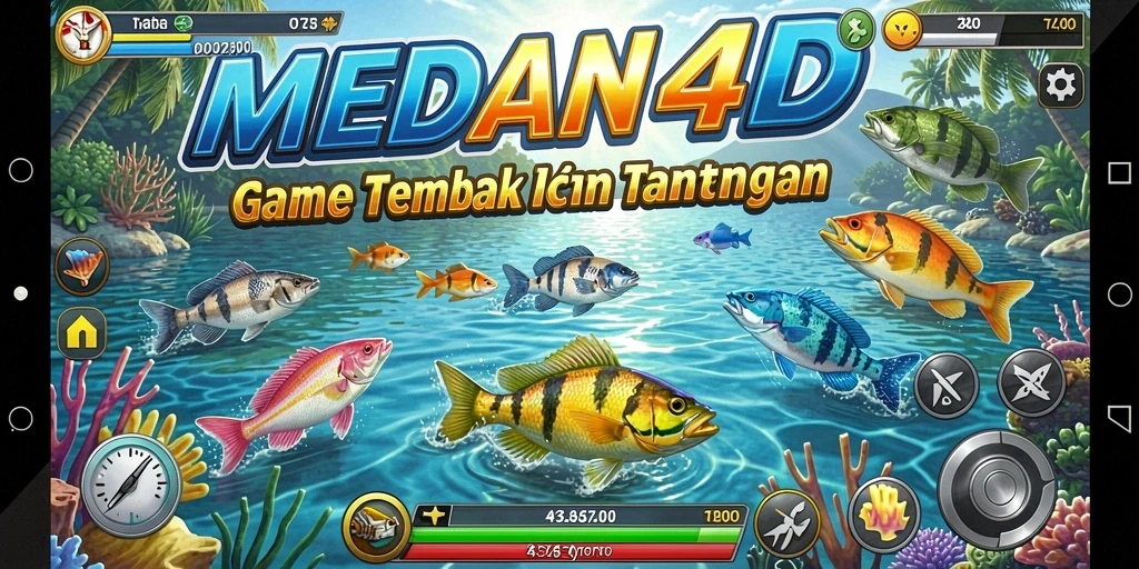 Screenshot gameplay Tembak Ikan MEDAN4D yang seru.