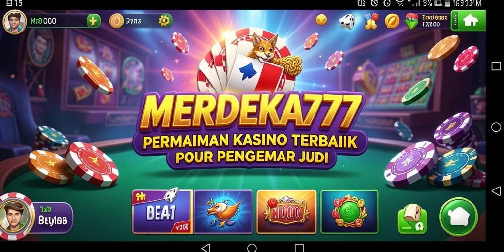Screenshot gameplay MERDEKA777 menampilkan suasana kasino yang menakjubkan.