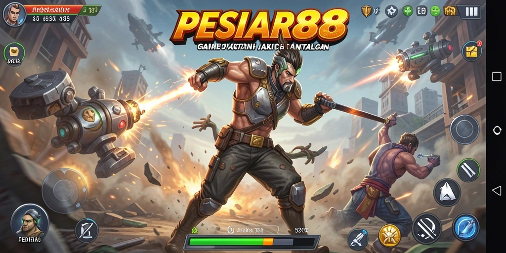 Tampilan gameplay PESIAR88 yang dinamis dan penuh aksi.