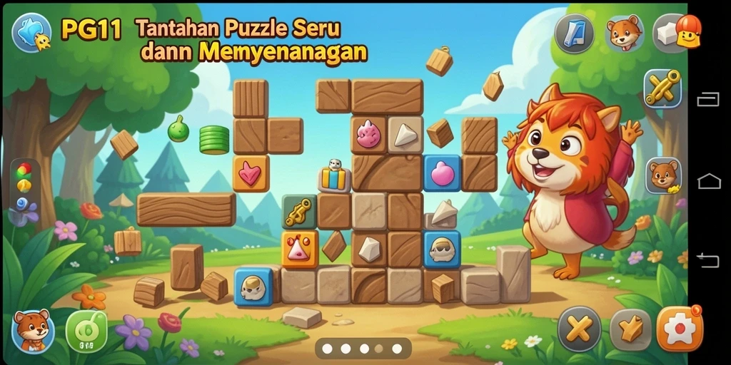 Screenshot gameplay PG11 menampilkan tantangan puzzle yang menarik.