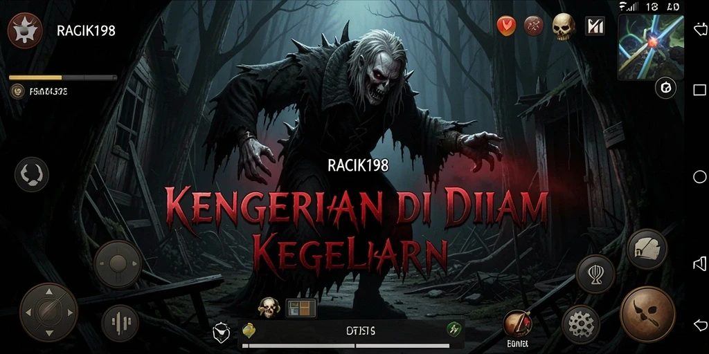 Gameplay menegangkan dengan suasana gelap dan makhluk menyeramkan.