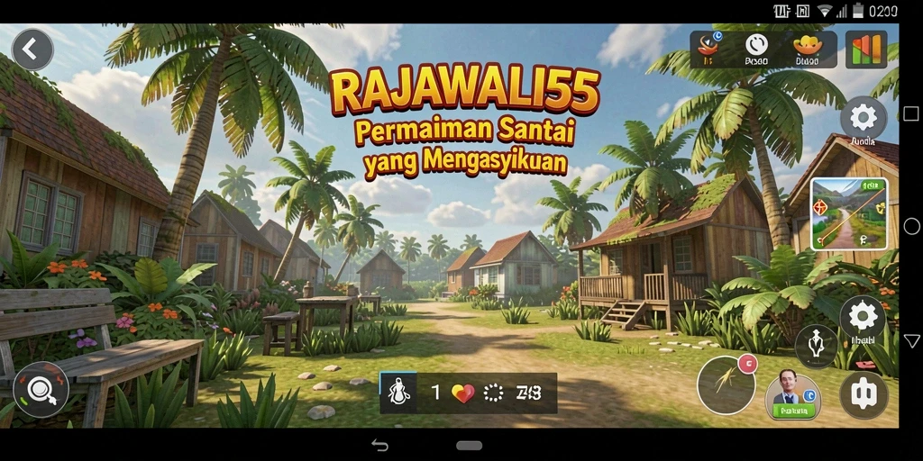 Tampilan gameplay menarik dari RAJAWALI55 yang menyenangkan.
