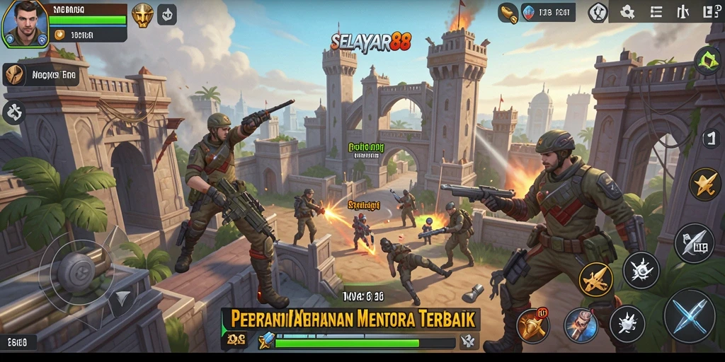Tampilan gameplay <strong>SELAYAR88</strong> yang menegangkan dalam pertahanan menara.