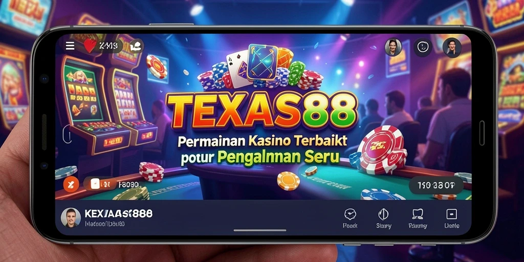Screenshot gameplay TEXAS88 menampilkan aksi seru permainan Kasino.